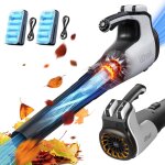Souffleur de feuilles 40vx2, souffleurs de feuilles �lectriques 15, 85 m� / min, moteur sans balai, aliment� ...