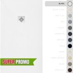 Soulbath receveur de douche - r�sine - gel coat - texture lisse / pierre - antid�rapant - couleur blanc ...
