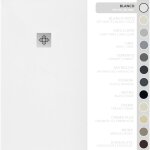 Soulbath receveur de douche - r�sine - gel coat - texture lisse / pierre - antid�rapant - couleur blanc ...