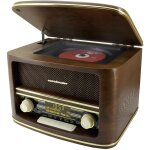 Soundmaster nr961 radio de table dab + , fm aux, usb, cd, bluetooth avec tlcommande marron x919652