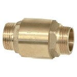 Soupape de retenue filetage m�le x filetage m�le 1 1 / 4  avec insert m�tallique joint en viton