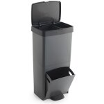 Sp berner - poubelle de recyclage 70 l en plastique avec 2 ouvertures - hauteur 76 cm noir - noir et ... Sp berner - poubelle de recyclage 70 l en plastique avec 2 ouvertures - hauteur 76 cm noir - noir et ...