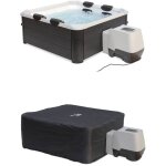 Spa rigide oslo mspa 6 personnes gris. 4 coussins. b�che incluse + housse thermique. hydromassages syst�me ...