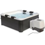 Spa rigide oslo mspa 6 personnes gris. 4 coussins. bche incluse. hydromassages systme