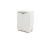 Plastiken - spacesaver 70 armoire basse 2 portes avec etageres - l 70 x p 45 x h 100 cm - gamme space ...