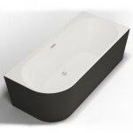 Spalina - baignoire ilot capri 160 droite noire 160 x76 x58 cm, by Spalina - baignoire ilot capri 160 droite noire 160 x76 x58 cm, by