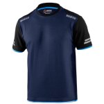 T - shirt sparco tech tucson tg l bleu marine / bleu clair manches courtes effet pique' avec bandes re'fle'chi ... T - shirt sparco tech tucson tg l bleu marine / bleu clair manches courtes effet pique' avec bandes re'fle'chi ...