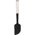 Spatule de cuisine de silicone avec manche ergonomique, noir et beige - kitchenaid