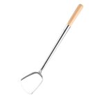 Spatule professionnelle wok en inox manche en bois vogue - 460 mm