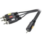 Speaka professional - cble de raccordement sp - 7869872 [1x jack mle 2. 5 mm - 3x cinch - rca mle] ...