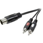 Speaka professional - c�ble de raccordement sp - 7870640 connexion din / cinch - rca audio [1x diode ...