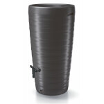 Spetebo - baril d'eau maze 240 litres avec robinet et jardinire - anthracite