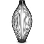 Spetebo - grand vase décoratif noir - bulbeux / 45 cm - vase en métal pour fleurs artificielles Spetebo - grand vase décoratif noir - bulbeux / 45 cm - vase en métal pour fleurs artificielles