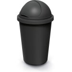 Poubelle compacta roller 50 litres - couleur : noir / noir