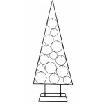 Sapin arbre de décoration 123 cm avec 15 cercles pour la décoration Sapin arbre de décoration 123 cm avec 15 cercles pour la décoration