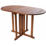 Spetebo - table de balcon baltimore, ovale, pliable - eucalyptus fsc