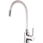 Sphera - mlangeur d'vier chrome et blanc avec monocommande mod. flex