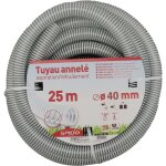 Tuyau pvc arm� souple ? 25m ? � 40 mm ? flexible renforc� � spirales pour aspiration et refoulement - ...