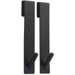 Spirella - 2 crochets pat�res pour paroi de douche noko noir mat msv