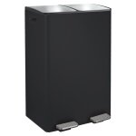Spirella - poubelle tri sélectif aliya 60l (2x30l) acier noir mat Spirella - poubelle tri sélectif aliya 60l (2x30l) acier noir mat