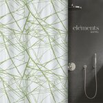 Spirella - rideau de douche polyester fores 240x180cm vert elements by Spirella - rideau de douche polyester fores 240x180cm vert elements by