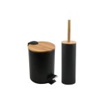 Spirella - set poubelle � p�dale 5l & brosse wc adonis noir mat