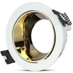 Spot led spot encastr� gu10 ip20 blanc + or