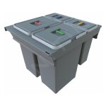 Elletipi - square 2. 0 - poubelle int�gr�e, divis�e, 64 l pa3 inc5060a