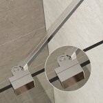 Barre de stabilisation paroi de douche 500mm orientable  180 barre de fixation pour un verre de 6 - ...