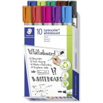 Lumocolor 351 351 b10 marqueur tableau blanc rouge, orange, lilas, bleu, vert, marron, noir, vert clair, ...