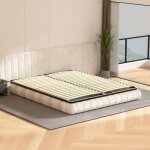 Stanew - sommier 2 x 20 lattes - lit avec sommier  lattes, 1 pied (160 x 200cm)