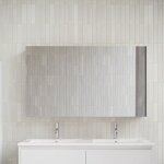 Stano. - armoire de toilette bloc - miroir fortina largeur 120 cm blanc