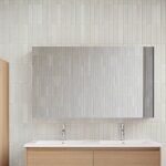 Stano. - armoire de toilette bloc - miroir fortina largeur 120 cm chne clair