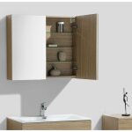 Stano. - armoire de toilette bloc - miroir siena largeur 80 cm chne clair textur