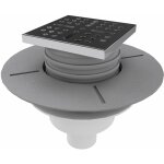 Stano. - bonde verticale dino pour receveurs � carreler avec grille en acier inoxydable