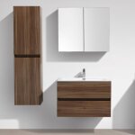 Stano. - ensemble de meubles salle de bain design siena largeur 80 cm noyer sans