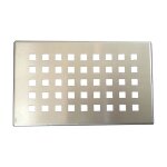 Grille inox piatto pour receveurs de douche en solicast motif quadrillage