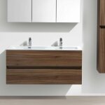 Meuble salle de bain design double vasque siena largeur 120 cm noyer Meuble salle de bain design double vasque siena largeur 120 cm noyer