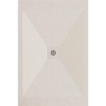 Stano. - receveur de douche 70x70 cm extra plat dexa en r�sine surface ardois�e beige grille beige