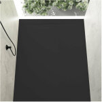 Stano. - receveur de douche 80 x 100 cm extra plat cover en r�sine surface ardois�e noir