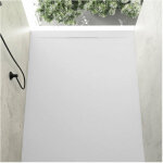 Stano. - receveur de douche 80 x 140 cm extra plat cover en r�sine surface ardois�e blanc