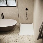 Stano. - receveur de douche 80 x 140 cm extra plat lucia en solicast surface ardoise blanc