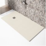 Stano. - receveur de douche 80x120cm extra plat madison en r�sine surface ardois�e sable