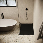 Stano. - receveur de douche 90 x 150 cm extra plat lucia en solicast surface ardoise noir