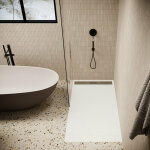 Stano. ? receveur de douche � poser 90 x 170 cm ? extra plat en solicast� ? surface ardois�e antid�rapante ...