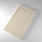 Stano. - receveur de douche 90x90 cm extra plat clever en r�sine surface ardois�e beige