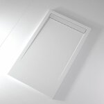 Stano. - receveur de douche 90x90 cm extra plat clever en r�sine surface ardois�e blanc