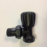 Robinet d'arriv�e pour s�che - serviette noir mat