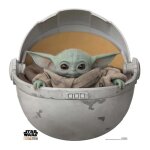 Star cutouts - figurine en carton b�b� yoda alias grogu dans son berceau volant film s�rie mandalorian ...