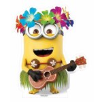 Figurine en carton hawaiian guitar minion h 81 cm